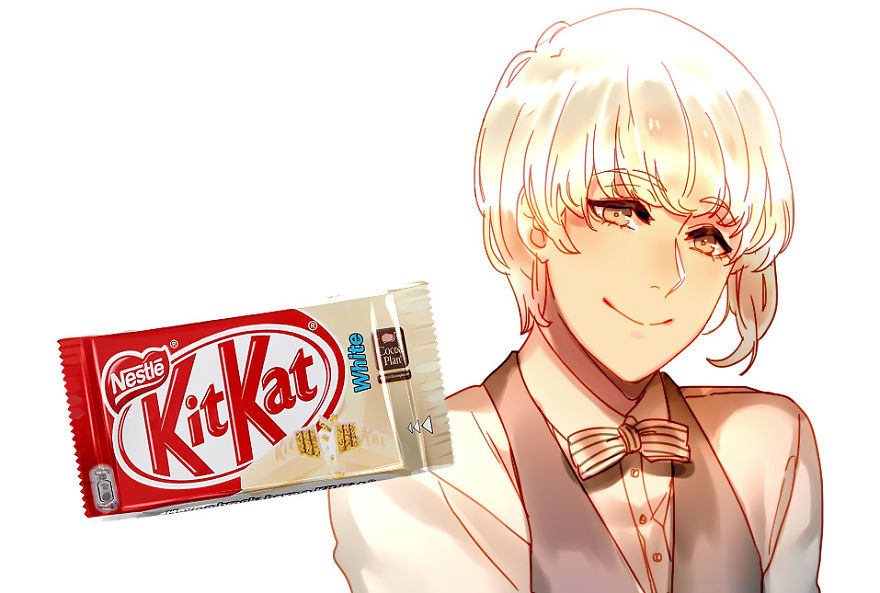 Illustrator Transform The Kit Kat Flavors Into Fantastic Anime Characters