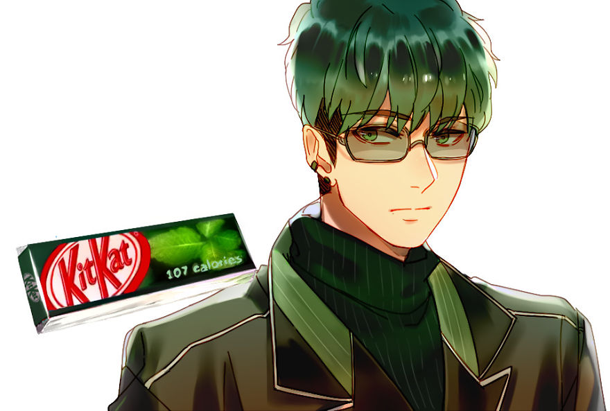 Illustrator Transform The Kit Kat Flavors Into Fantastic Anime Characters