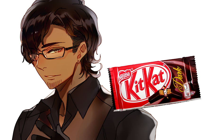 Illustrator Transform The Kit Kat Flavors Into Fantastic Anime Characters