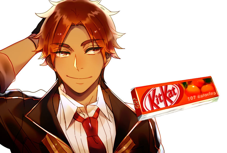 Illustrator Transform The Kit Kat Flavors Into Fantastic Anime Characters