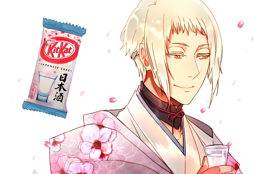 Illustrator Transform The Kit Kat Flavors Into Fantastic Anime Characters