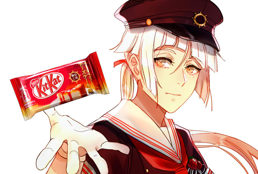 Illustrator Transform The Kit Kat Flavors Into Fantastic Anime Characters