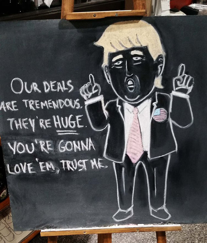 The Microbrewery Next To Where I Work Always Has The Best Chalk-Drawing Ads