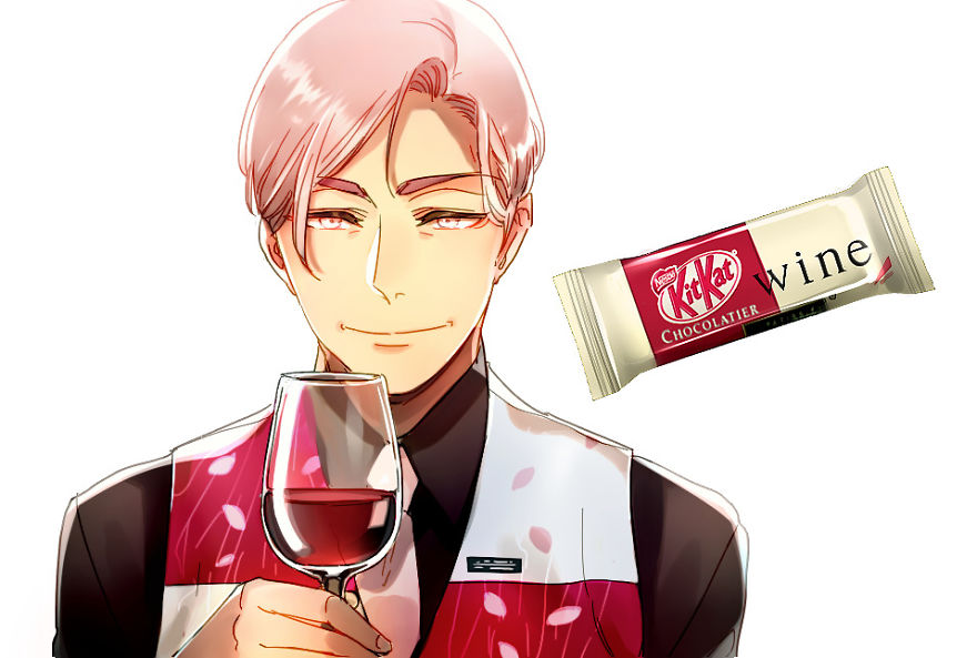 Illustrator Transform The Kit Kat Flavors Into Fantastic Anime Characters