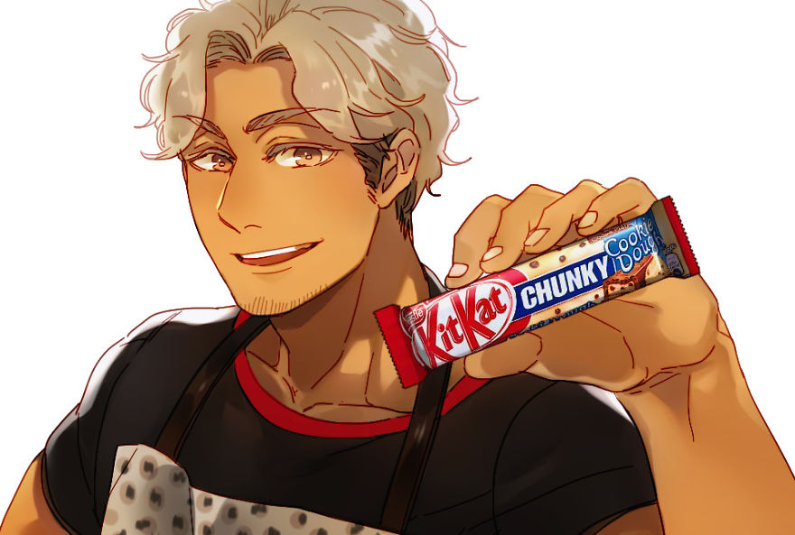 Illustrator Transform The Kit Kat Flavors Into Fantastic Anime Characters
