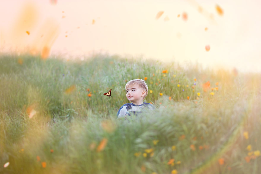 Photographer Uses Butterflies To Create A New Mini Photo Series Out Of Old "Unusable" Images