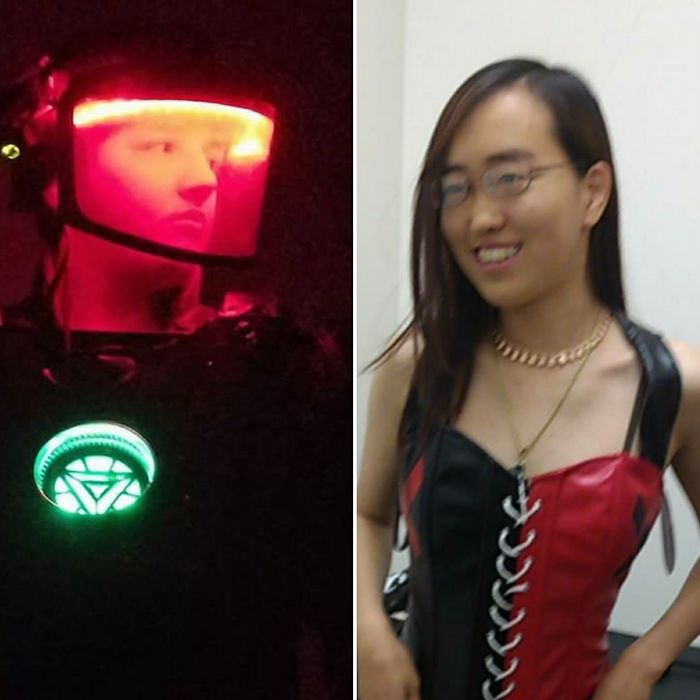 Tony (Ironsoldier From Earlier This Year) And Rebecca (Trying On Her Harley Quinn Outfit For The First Time)