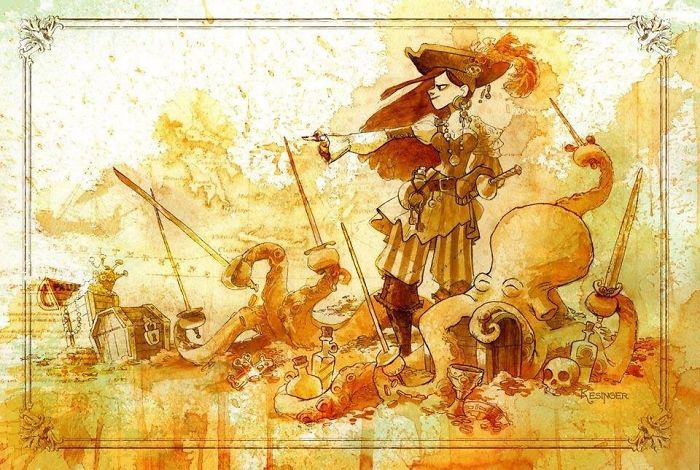 I Paint With Tea To Create Steampunk Art.