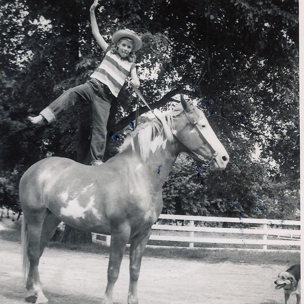 My Grandma On Her Horse