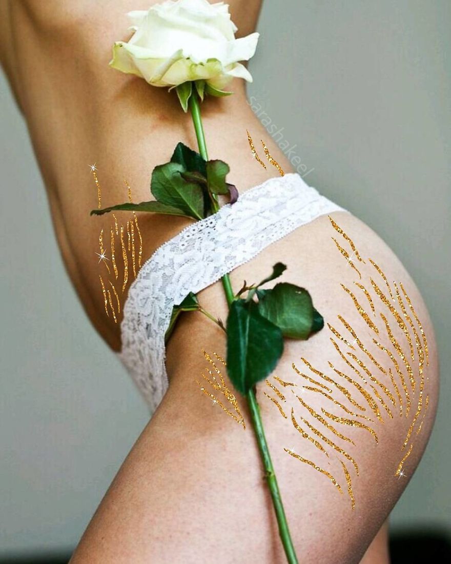 Artist Turns Stretch Marks Into Art In Order To Encourage People To Be Proud Of Them Artist Turns Stretch Marks Into Art In Order To Encourage People To Be Proud Of Them