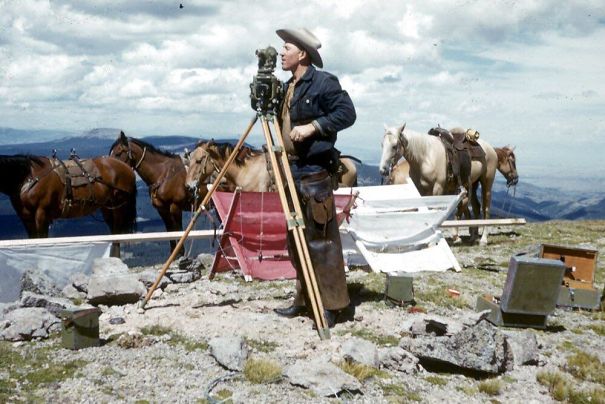 Since You Guys Liked Him, Here Is My Grandfather Again, Mapping The Continental Divide. Colorado, 1953