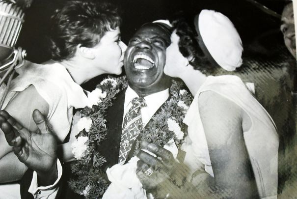 My Grandmother (Left) Kissing Louis Armstrong 1954/55