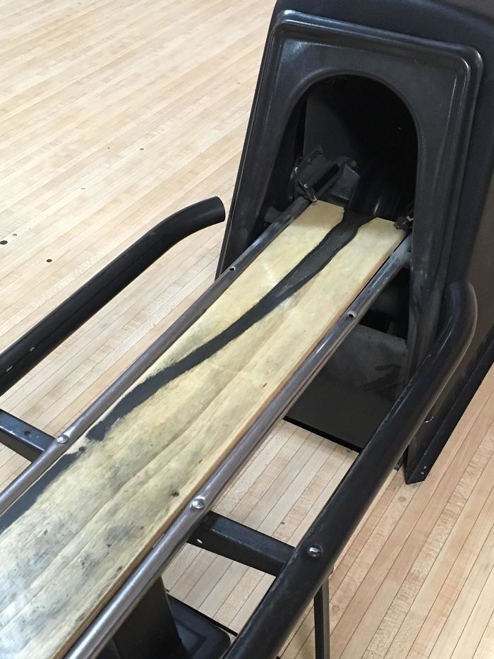 The Path Of Bowling Balls On This Ball Return Machine