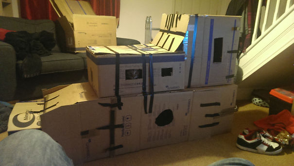 So I Might've Got A Little Drunk And Made My Cat A Fort