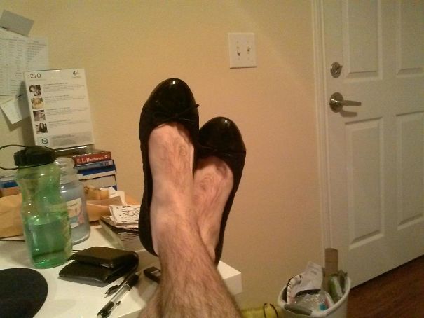 I Left My Flats At My Boyfriend's Apartment, And He Sent Me This Picture The Next Day