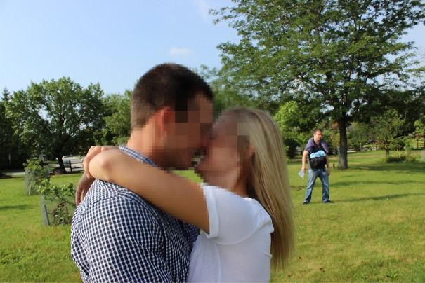 Accidentally Photobombed My Girlfriend's Sisters Engagement Photos After A Long Night Of Drinking