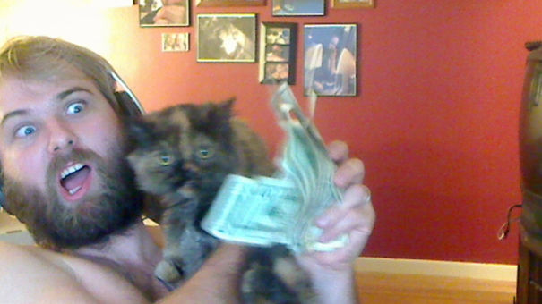 When You Open The Webcam Program On My Computer, The Last Images Captured Are Shown. Looks Like My Husband Drank A Little Too Much Last Night