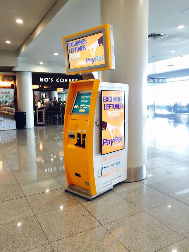 This Machine Lets You Deposit Extra Money Into Your Paypal Before You Depart Manila Airport