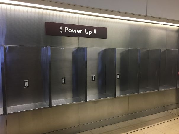 My Local Airport Replaced The Old Payphones With Outlets
