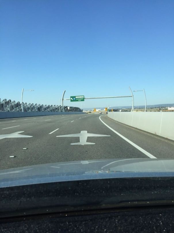 The Arrows To The Airport Painted As Planes