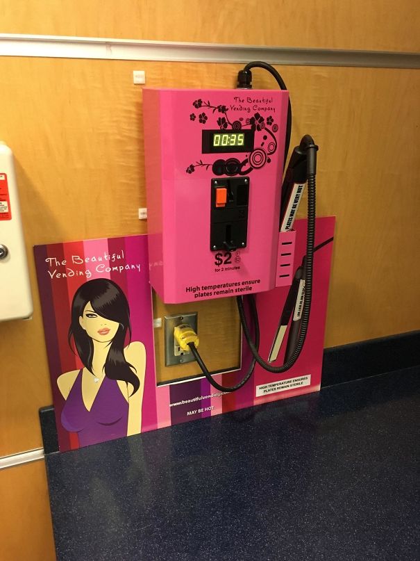 This Airport Bathroom Hair Straightener