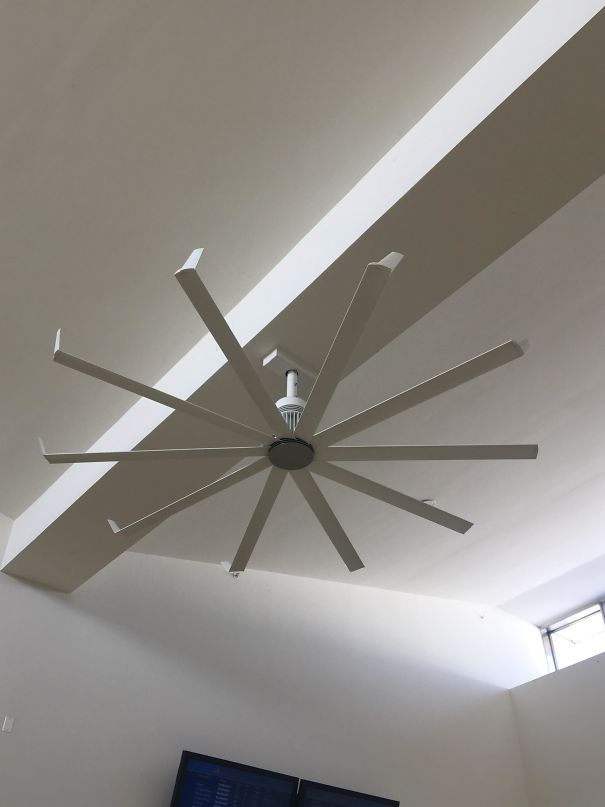 The Ceiling Fan In This Airport Look Like Little Plane Wings