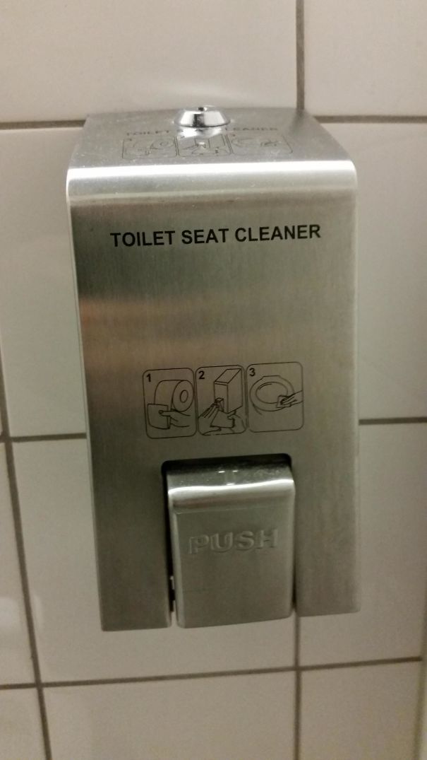 The Toilets In Amsterdam Airport Have Seat Cleaners