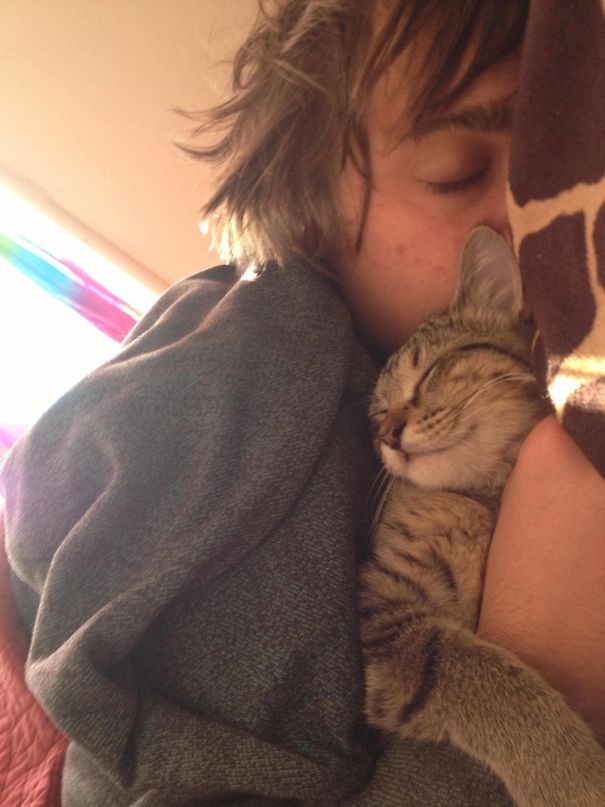 This Is How I Find My Kitten And My Boyfriend Every Morning