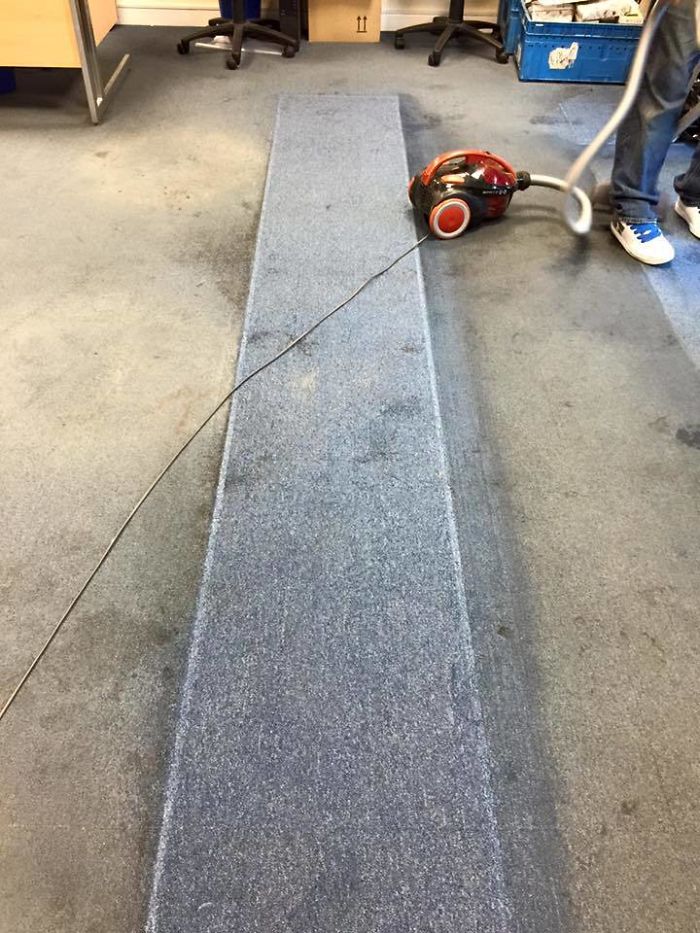 Carpet Turned From Blue To Grey Over A 9 Year Period