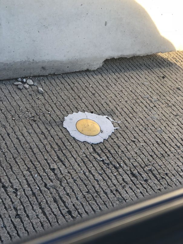 The Markers On The Side Of The Highway Look Like Sunnyside Up Eggs - Or Maybe I’m Just Hungry