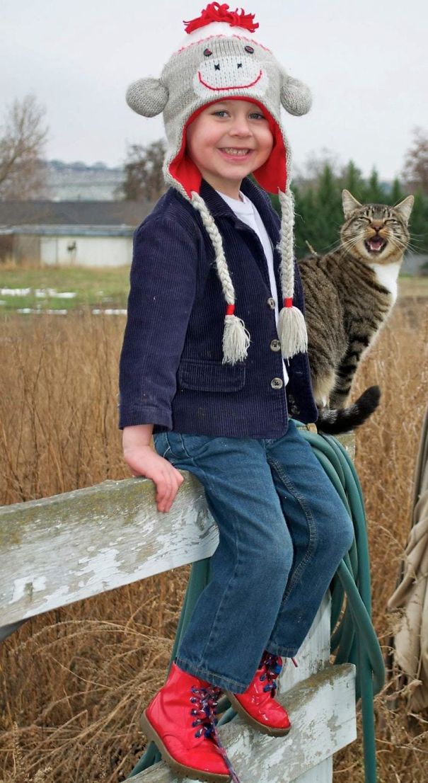 My Cat Got In The Christmas Card Photo