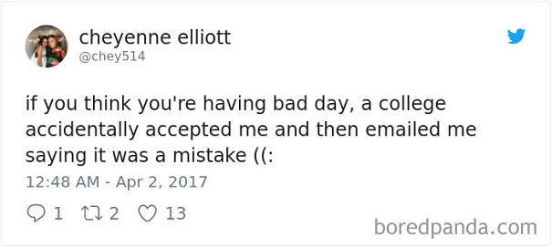 College email fail in a tweet about accidentally retracting an acceptance.