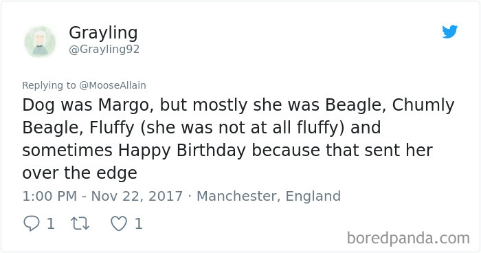 Tweet showing people sharing the funny names they now call their pets instead of the original one on social media.