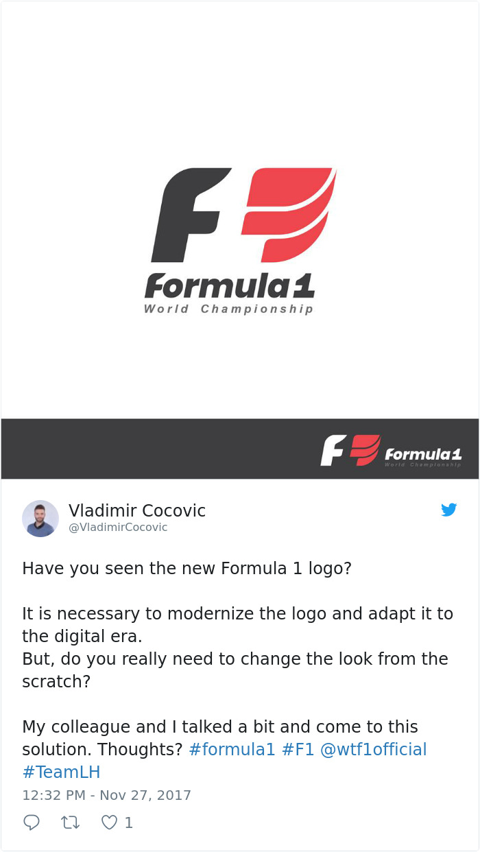 Formula 1 Changes Their 24-Year-Old Logo, Probably Doesn't Expect Reaction Like This Formula 1 Changes Their 24-Year-Old Logo, Probably Doesn't Expect Reaction Like This
