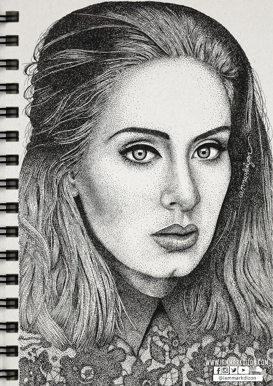 Hundred Thousand Dots And The Result Are Amazing Portraits!