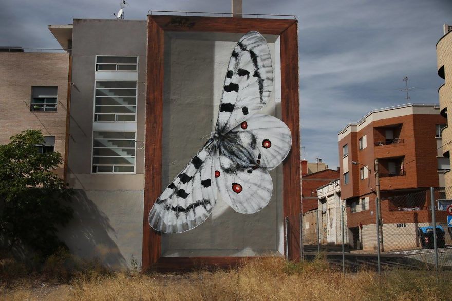 Artist Adds Charm To Boring Streets By Painting Giant Butterfly Murals Artist Adds Charm To Boring Streets By Painting Giant Butterfly Murals