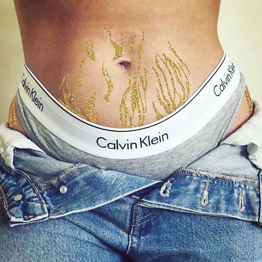Artist Turns Stretch Marks Into Art In Order To Encourage People To Be Proud Of Them Artist Turns Stretch Marks Into Art In Order To Encourage People To Be Proud Of Them