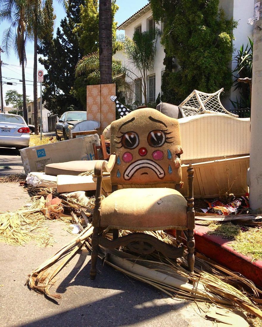 Sad Chair...amongst The Garbage And The Flowers...