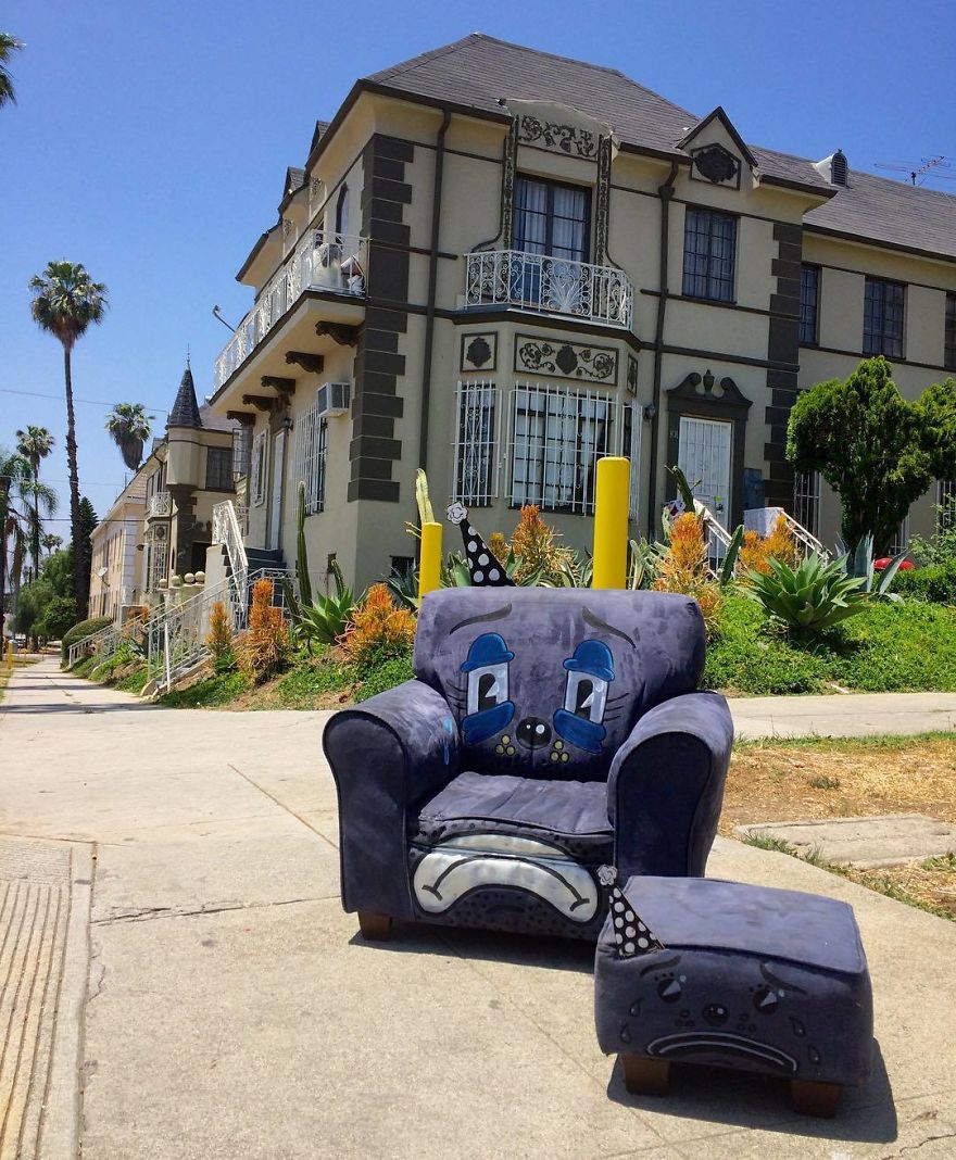 Sad Child's Chair And Ottoman...