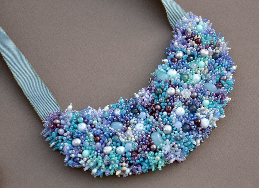 Beaded Coral Reefs And Meadows: Creative Jewelry By Elizaveta Sorensen