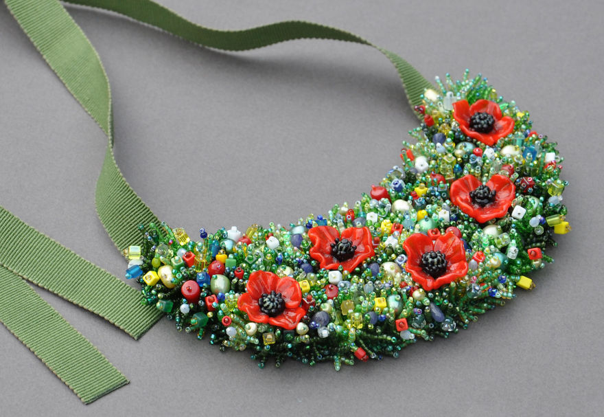 Beaded Coral Reefs And Meadows: Creative Jewelry By Elizaveta Sorensen