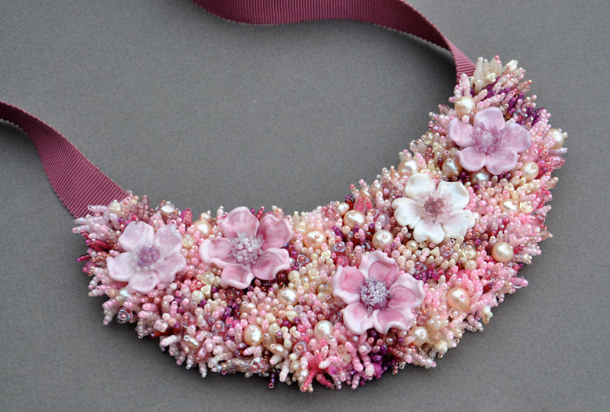 Beaded Coral Reefs And Meadows: Creative Jewelry By Elizaveta Sorensen