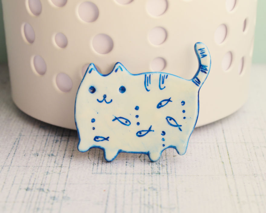 Cat Brooches