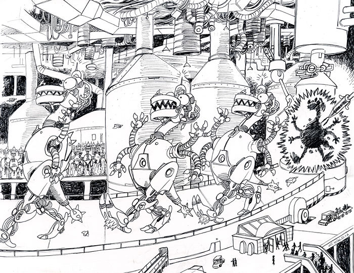 I Draw Stream Of Consciousness Sketches Whenever, Wherever