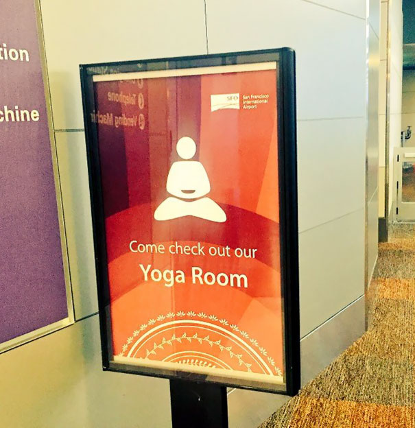 A Yoga Room At An Airport. How Cool Is That?
