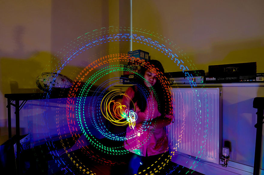 Playing With The Christmas Lights