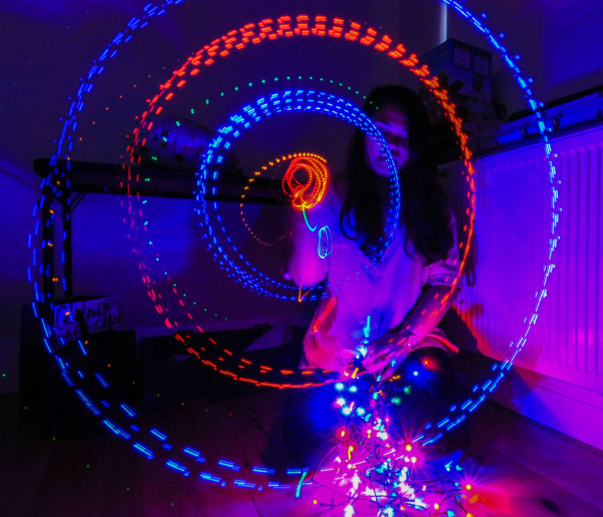 Playing With The Christmas Lights