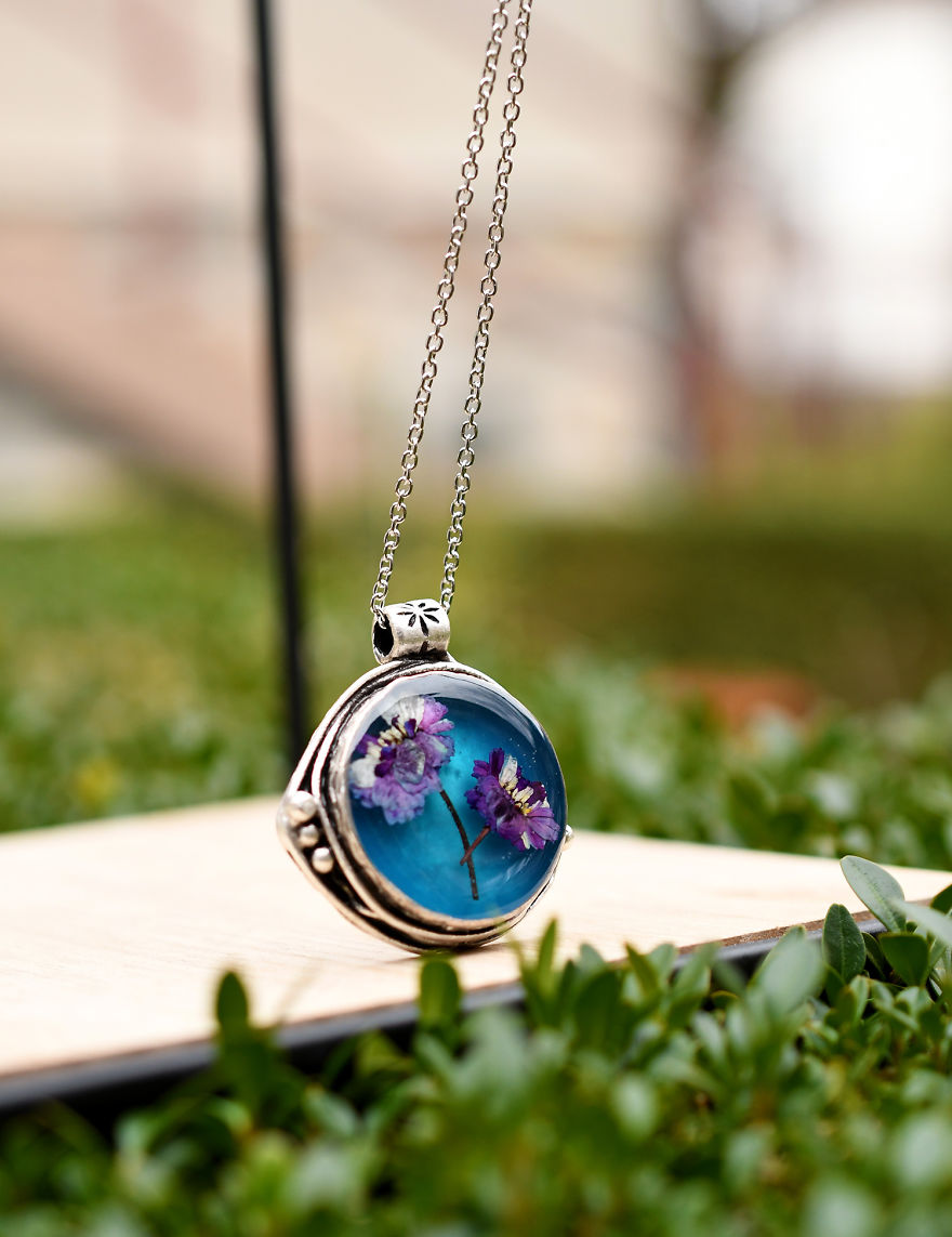 I Make Resin Jewelry Out Of Real Flowers