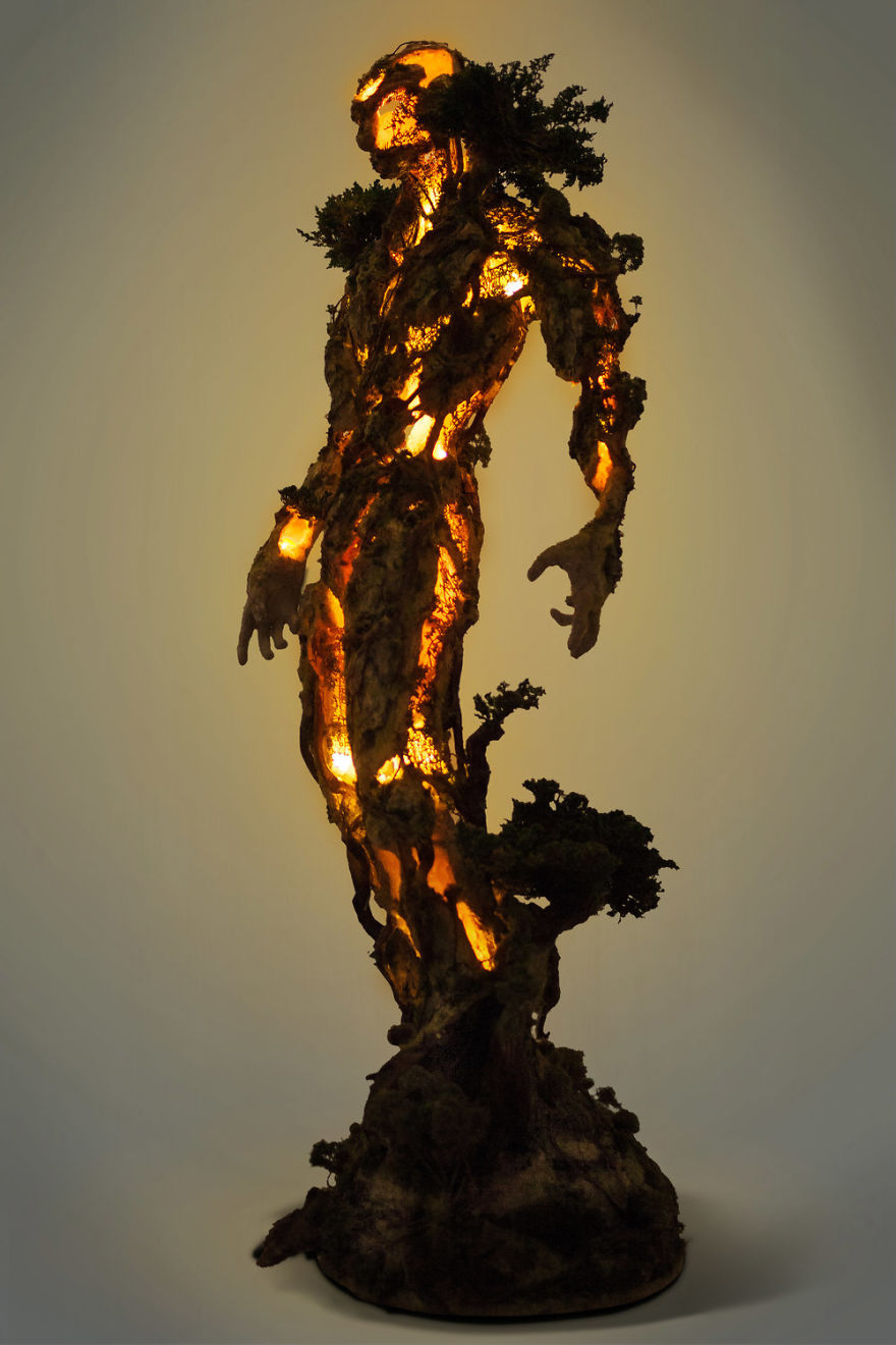 Artist Combines Nature And Technology In His Latest Sculpture Of Modern-Day Protector