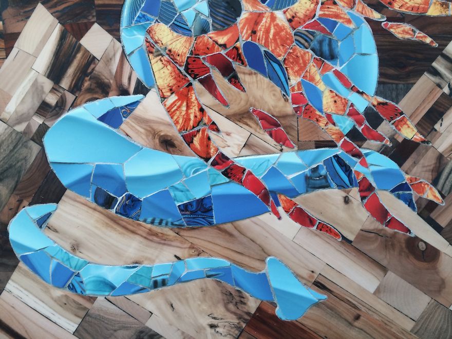 How To Make A Unique Mosaic Picture From Wood And Ceramic Tiles How To Make A Unique Mosaic Picture From Wood And Ceramic Tiles